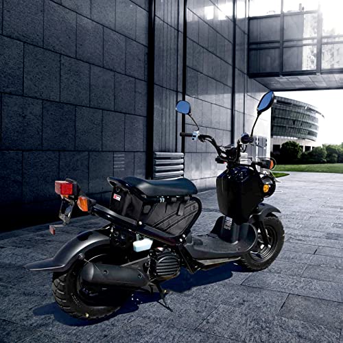 Under Seat Bag Compatible with Honda Ruckus 2010-2025 Accessories, Water-Resistant Scooter Side Frame Storage Bag with Shoulder Strap - Black Trim - color: Black