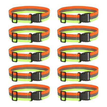 Reflective Safety Belt, Adjustable High Visibility Glow Belt Outdoor Running Gear Accessories - color: Yellow Orange