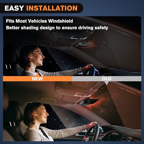 Nilight 32LED Amber Red Emergency Dash Strobe Lights with Controller Suction Cups Warning Hazard Interior Front/Rear Windshield Deck Split Light Bar for Trucks Construction Vehicles - color: Amber and Red