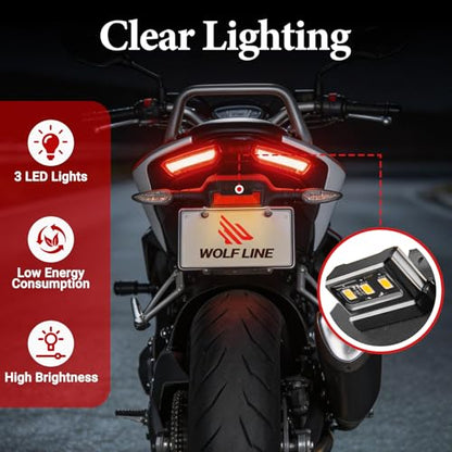 Motorcycle License Plate Bracket for CB125R CB150R CB250R CB300R 2018-2026, Fender Eliminator With LED Light, Motorcycle Tail Tidy License Plate Holder Mount
