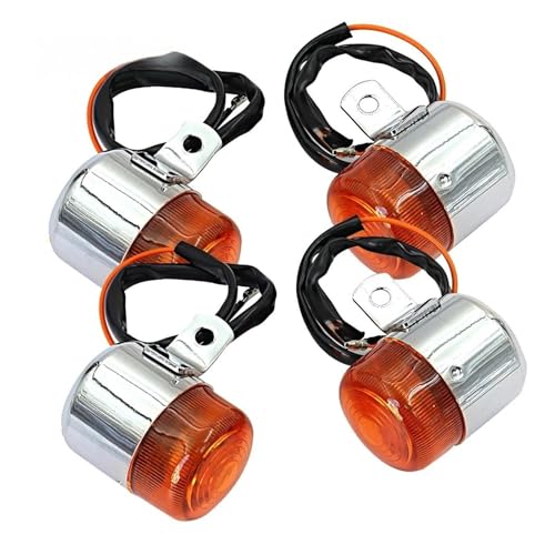Motorcycle Turn Signal Indicators Turning Amber Blinker Flash Lamp for Hon&da Dax ST CT Z50 50 70 125cc Front Rear Tail Light Turns Indicators - color: 4 psc