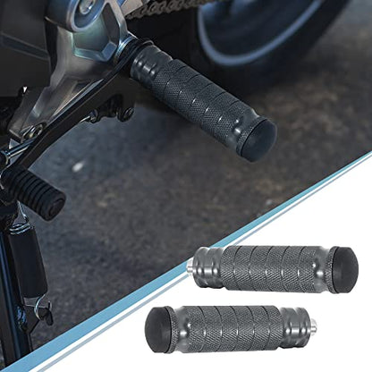 F FIERCE CYCLE 1 Pair 6mm Aluminum Aolly Motorcycle Rearsets Rear Set Footrest Footpeg Foot Rest Peg Motorbike Cycling Titanium Tone - color: Gray