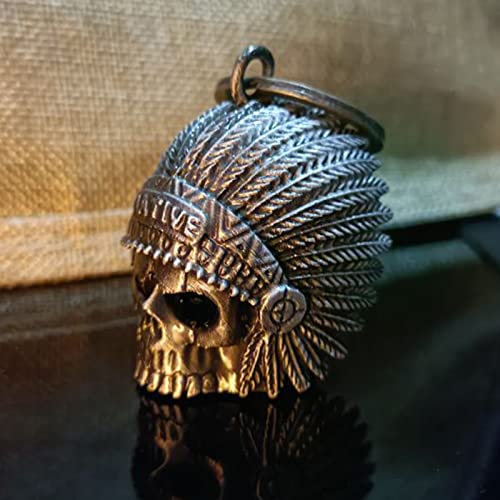 Dream Apparel Motorcycle Bell Guardian Angel Drive Away Gremlin, Biker Bell for Men Women Rider Riding, Good Luck Gift - color: Native W/ Black Eyes