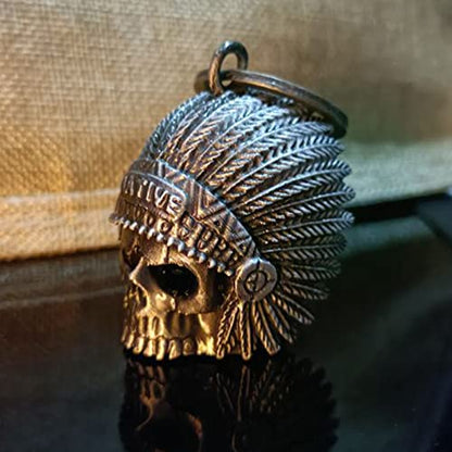 Dream Apparel Motorcycle Bell Guardian Angel Drive Away Gremlin, Biker Bell for Men Women Rider Riding, Good Luck Gift - color: Native W/ Black Eyes