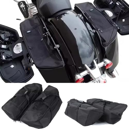 Black Inner Linings Travel Luggage Bag For Indian Roadmaster Chieftain Springfield Challenger Pursuit Limited Darkhorse Motorcycle Organizer inner Bags Full Zippered Closure Accessories