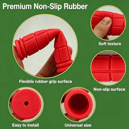 2 Pairs Bike Handlebar Grips for Bikes - color: Black and Red