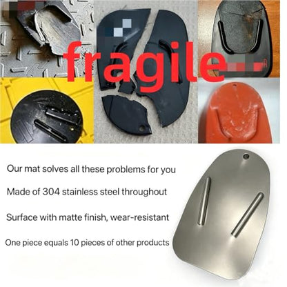 304 Stainless Steel Motorcycle Kickstand Pad, Universal Support Pad Fit for Harley-Davidson, Indian, Honda, Yamaha, Kawasaki, Suzuki, Triumph, BMW, KTM, Ducati
