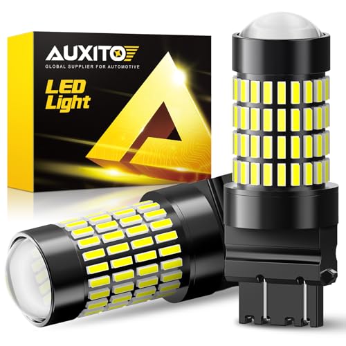 AUXITO 3157 LED Bulbs Reverse Lights, Super Bright 3056 3156 3057 4157 LED Bulbs with Projector for Reverse Back Up Lights Tail Brake Turn Signal Parking Daytime Running Lights, 6000K White - color: White, size: 3157/3156