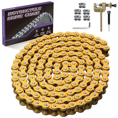 35 Chain Mini Bike Chain Breaker Compatible with Coleman CT100U CC100X Baja Doodlebug DB30 Motovox MBX10 MBX11 Predator 97cc 100cc Monster Mega Moto MM-B80 105cc Minibike Powersports Parts - color: Gold