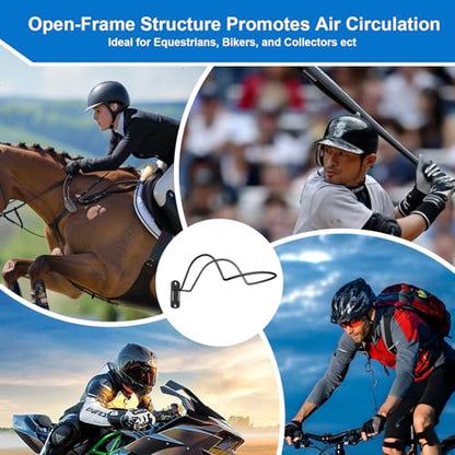 Helmet Wall Mount Display Rack 2-Pack, Heavy Duty Metal Holder for Motorcycle, Football, Baseball, Hockey, Bike & Skateboard Storage, Space Saving Sideways Gear Hanger, Black - size: 2 Pack