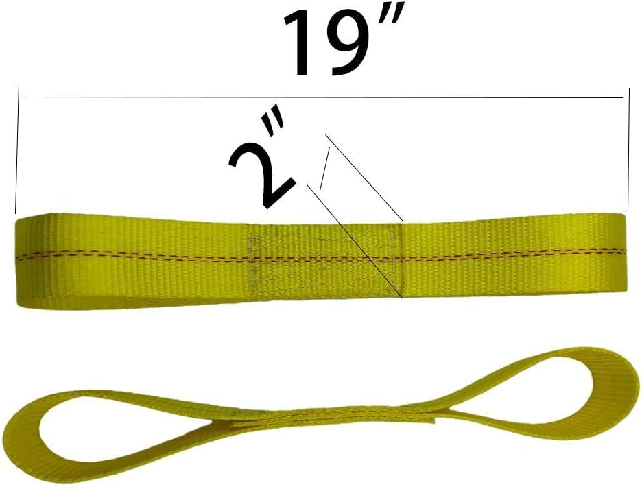 Ratchet Straps - 2" x 17' Heavy Duty Cargo Straps, Load up to 10000Lbs, Double J Hooks for Trucks, Moving Appliances, Lawn Equipment, Motorcycles - Yellow