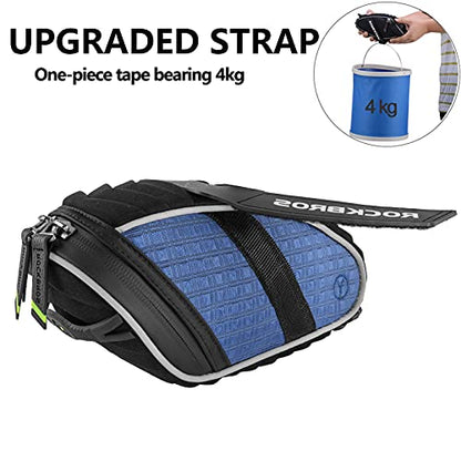 ROCKBROS Bike Saddle Bag Bicycle Seat Bag 3D Shell Saddle Bag Under Seat Cycling Seat Pack for Mountain Road Bike Bicycle Blue - color: Blue