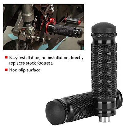 KIMISS Motorcycle Universal 8mm Foot Pegs,1 Pair CNC Aluminum Motorbike Rear Footrests Non-slip Foot Rest Pegs Pedals