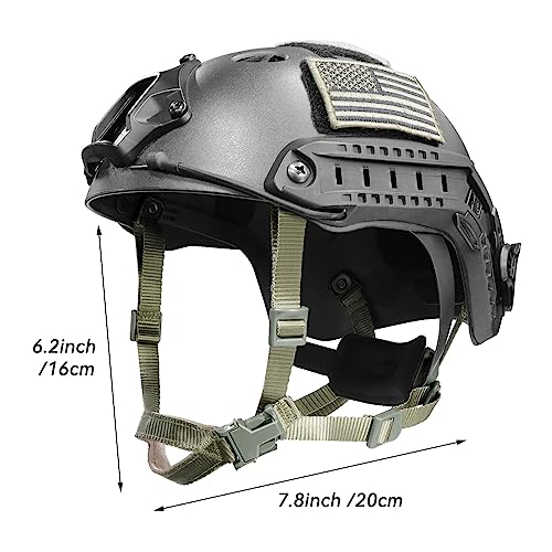 Tactical Helmet Chin Strap Adjustable Dial 4 Points Suspension System with Bolts and Screws for Tactical Fast MICH Bump Helmet Accessory - color: Style 2-Grey