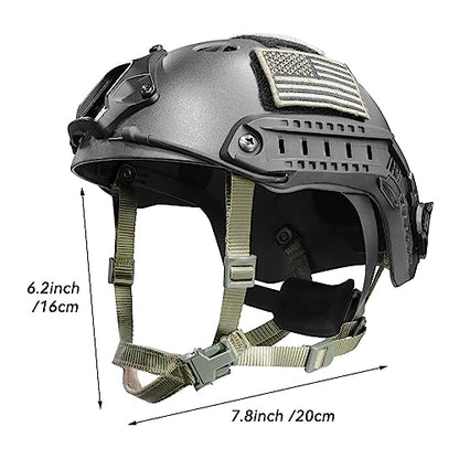 Tactical Helmet Chin Strap Adjustable Dial 4 Points Suspension System with Bolts and Screws for Tactical Fast MICH Bump Helmet Accessory - color: Style 2-Grey