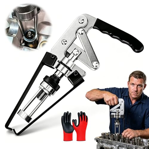 Adjustable Valve Spring Compressor Pliers, Valve Stem Seal Removal & Installation Tool for OHV OHC CVH Engines, Overhead Valve Spring Compressor Pliers for Engine Repairs, No Cylinder Head Removal (1) - color: 1