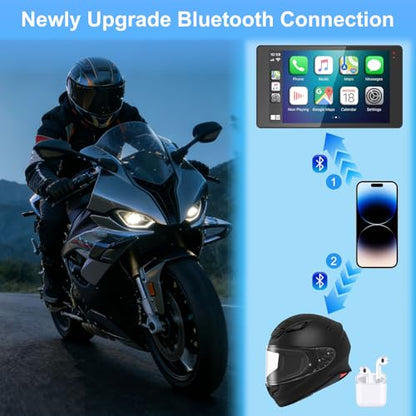 2026 YZW 6.5 Inch for BMW Waterproof Motorcycle CarPlay with GPS Navigation, Wireless Bluetooth, HD Touch Screen, Lossless Installation/TPMS/Plug&Play, Light Sensor - size: BM 6.5"+HD Screen+Lossless Installation