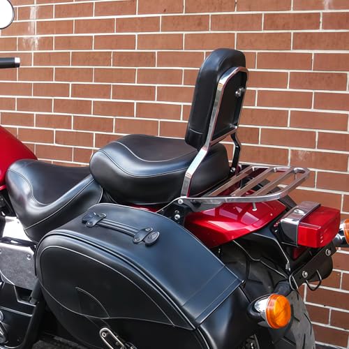 SLMOTO Detachable Stealth Sissy Bar Set Luggage rack Fits For Honda Shadow Spirit VT750DC 2001-2003，2005-2007 - color: Fits For Honda Shadow Spirit