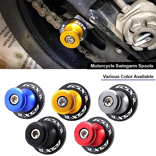2pcs M8*1.5 Motorcycle Swing Arm Sliders Spools 8mm for S-uzuki GSXR 600 750 1992-2024 GSX-R 1000 2001-2024 GSXS 600 750 1000 GSX-8R GSX-8S 2023 -Black - color: Spool - Black