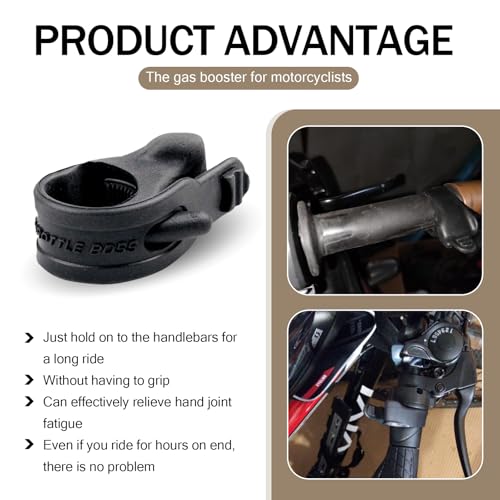 2 PCS Motorcycle Throttle Modification Aid, Throttle Assist Cruise Control Handle Effort-Saving Support Clamp, Accelerator Handle Rocker Bracket, Universal for Most Motorcycles (Black)