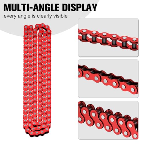 Red 35 Chain Compatible with Mini Bike Coleman CT100U CC100X Baja DB30 Motovox MBX10 MBX11 Predator 79cc 97cc 100cc Mega Moto MM-B80 105cc Powersports Parts 140 Link 35 Chain Breaker - color: Red