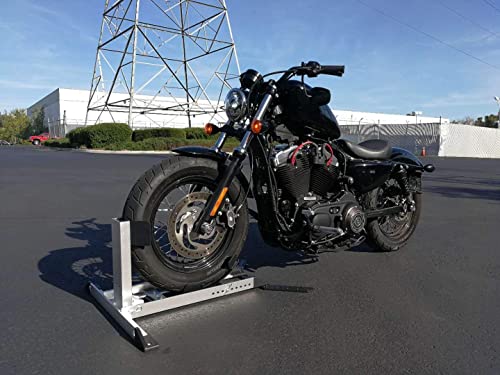 FDB Adjustable Removable Motorcycle Aluminum Wheel Trailer Chock Floor Bike Stand Truck Bed Floor Tie Down Hook Upright, Strong Load Capacity 3000 Lbs