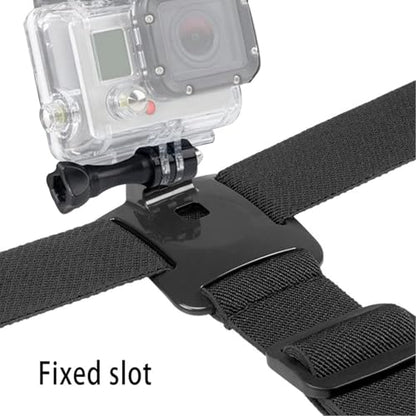 Head Strap Mount Compatible with GoPro Hero 13 12 11 10 9 8/AKASO EK7000 Brave 4 7 LE V50X/DJI Osmo/ODDV/Hiicam/Dragon Touch/Icefox/WOLFANG/Jadfezy Action Cameras Elastic Flexible Head Belt