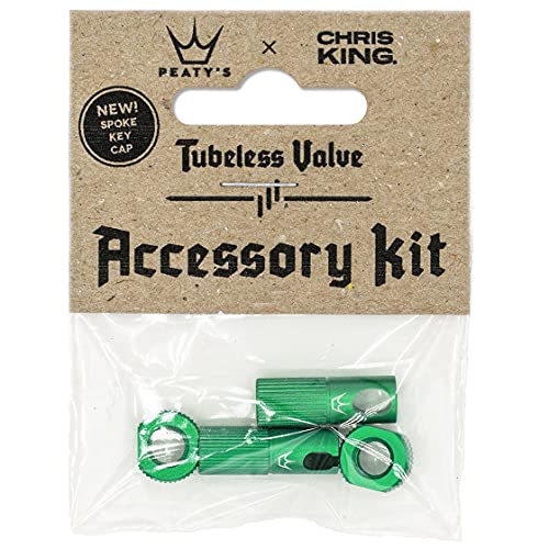 Peaty's x Chris King MK2 Tubeless Valve Accessory Kit by Peaty's - color: Emerald