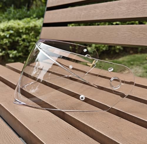 HJ-33 Helmet shield Replacement,Motorcycle Helmet Visor Compatible with HJC i90,i91(Transparent) - color: Transparent