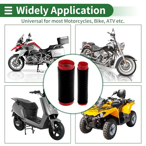 1.57" /40 mm 1.57 "/40 mm Motorcycle Hand Grips Cover Kit Non Slip Silicone Handlebar Grips Black 1 Set Spiral Cross Pattern - color: Black
