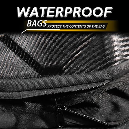 NIGHT CAT Tail Bag Multifunctional Waterproof Saddle Bag Motorcycle Rear Seat Universal Storage - color: Black-High Capacity