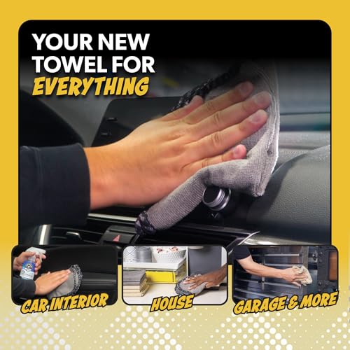 Chemical Guys AllSwipe Multi-Purpose Microfiber Towels for Cars Microfiber Cleaning Cloth Gray Drying Towels Car Detailing for Wash Interior and Glass, 14 x 12 Inch - 9 Pack - size: 9 Pack