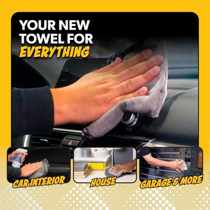 Chemical Guys AllSwipe Multi-Purpose Microfiber Towels for Cars Microfiber Cleaning Cloth Gray Drying Towels Car Detailing for Wash Interior and Glass, 14 x 12 Inch - 9 Pack - size: 9 Pack