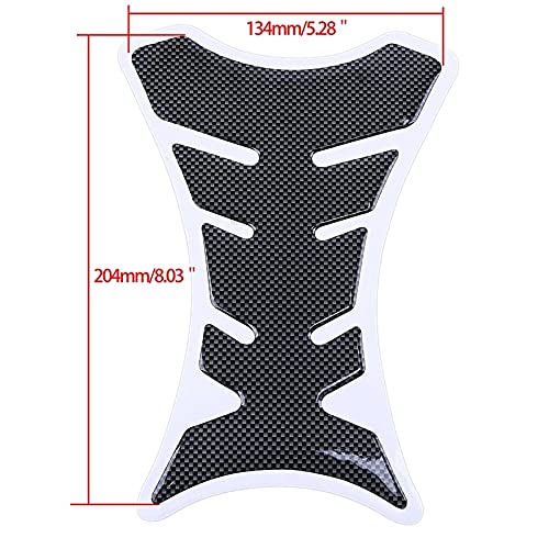 Carbon Fiber Look Powersports Gas Tank Protectors for Motorcycle - Gas Oil Fuel Tank Sticker Protector Decals Stickers Tank Pad Protector Motorcycle Stickers