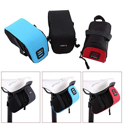 Zopsc Saddle Bag, Super Light Polyester, Under-Seat Zippered Storage, for Most Bikes, Red - color: red