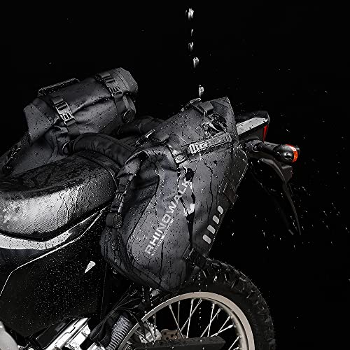Rhinowalk Motorcycle Saddle Bags Waterproof Motorbike Panniers Motor Side Bag 18L (9L*2) Powersports Saddle Bag for Most Motorcycles Black, 1 Pair - size: 18L
