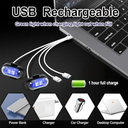 8-Pack Wireless LED Strobe Remote Lights | 8 Colors, Anti-Collision & Waterproof | Emergency Flash for Car, Motorcycle, Bike, Drone, Pet Leash | Ideal for Holiday Ambiance