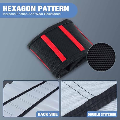 Motorcycle Dirt Bike Seat Cover Compatible with Yozma IN10 Universal Dirt Pit Motocross Rubber Seat Cushion (Black Red Ribs) - color: Black Red Ribs