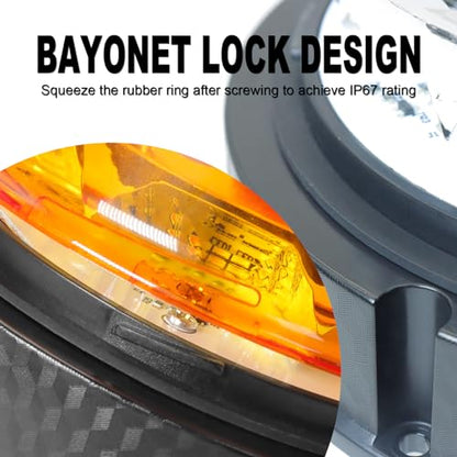 Agrieyes Magnetic Strobe Lights with Replaceable Lens, LED Flashing Beacon Light for Trucks, Tractor, Vehicles, Car, Golf Car - size: Magnet