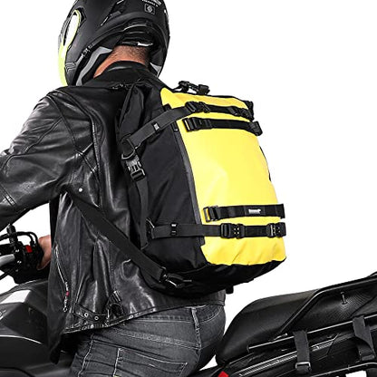 Rhinowalk Motor Saddle Bag Motorcycle Pannier Bag Waterproof Multifunctional Rear Rack Trunk Seat Bag(Yellow, 30L)