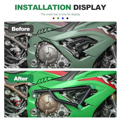 Xitomer Stylish 6061-T6 Aluminum Crash Bar Guard Balls - 4 Color Motorcycle Guardrail End Caps (Green) - color: Green
