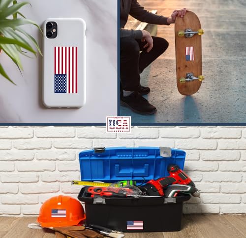USA American Flag Sticker Decal Screen Printed Vinyl Waterproof Adhesive for Outdoor Indoor Bumper Stickers Window Small Patriotic Tactical Vehicles Helmet (3, 4" Inch)