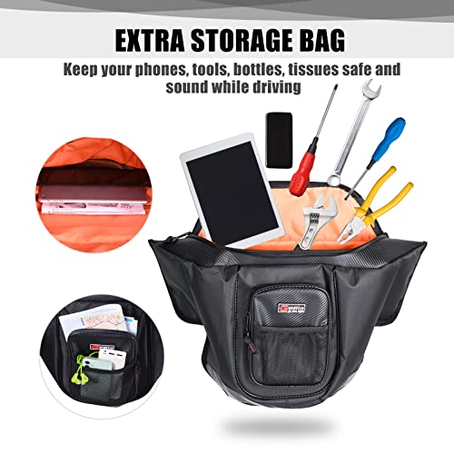 UTV Center Seat Bag Compatible with Polaris General 1000/1000-4 / XP 1000 / XP 4 1000 2016-2025 Large Rear Seat Storage Bag Tool Bag (Black)