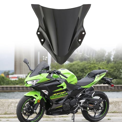 Windshield Windscreen Double Bubble for Kawasaki Ninja 400 EX400 2018 2019 2020 2021 2022 2023 Ninja 250 Motorcycle Front Wind Deflectors Ninja400 18 19 20 21 22 23