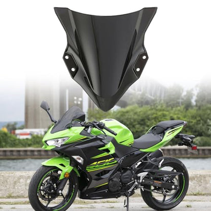 Windshield Windscreen Double Bubble for Kawasaki Ninja 400 EX400 2018 2019 2020 2021 2022 2023 Ninja 250 Motorcycle Front Wind Deflectors Ninja400 18 19 20 21 22 23