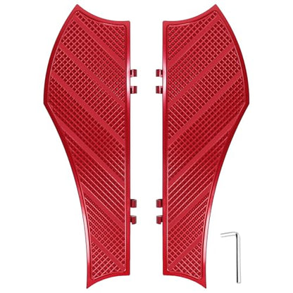 Red Driver Floorboards Front Footpegs for Harley Softail 1986-2017 & Touring Road King Road Glide Street Glide Electra Glide Ultra 1986-2025 - color: Driver Floor Board-Red
