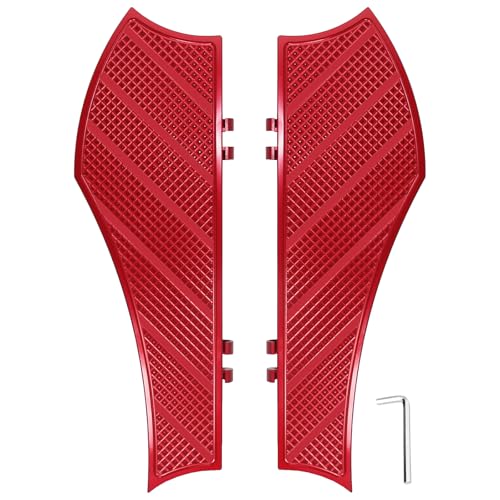 Red Driver Floorboards Front Footpegs for Harley Softail 1986-2017 & Touring Road King Road Glide Street Glide Electra Glide Ultra 1986-2025 - color: Driver Floor Board-Red