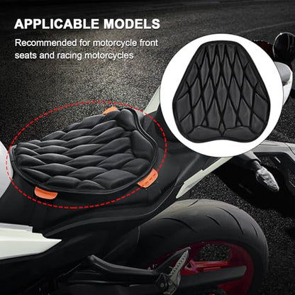 SaferCCTV Motorcycle Seat Cover ATV Padded Seat Protector,Motorcycle Seat Cushion Air Cooling 3D Motorcycle Seat Pad(New Size L) - size: New Size L