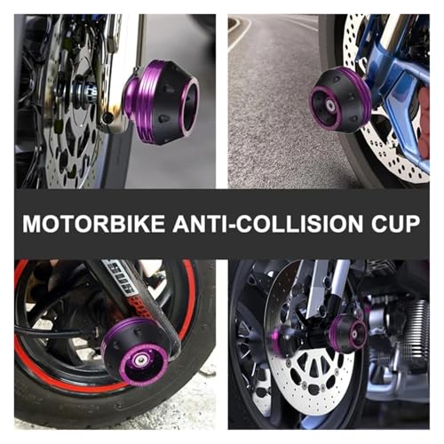Universal Motorcycle Wheel Protection Crash Pad Motorbike Crash Protectors(2Pcs Red) - color: 2Pcs Red