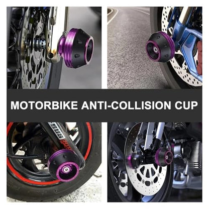 Universal Motorcycle Wheel Protection Crash Pad Motorbike Crash Protectors(2Pcs Black) - color: 2Pcs Black